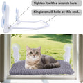 AIWIKIDE Cat Window Perch, Easy Install Bracket, Portable Wall Hammock for Indoor Cat, Grey