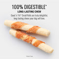 Good ‘n’ Fit Rolls Made with Real Venison, 6 Small Rolls, Treat Your Dog to Long-Lasting and Highly Digestible Rawhide Chews