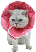 WZ PET Adjustable Dog Cat Cone,Soft Recovery Cat Cone Collar,Dog Protective Collar for Cats and Puppy Surgery,Pink,Small