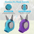2 Pcs Mini Donkey Fly Mask with Ears Protection and Big Mesh Eye Covers