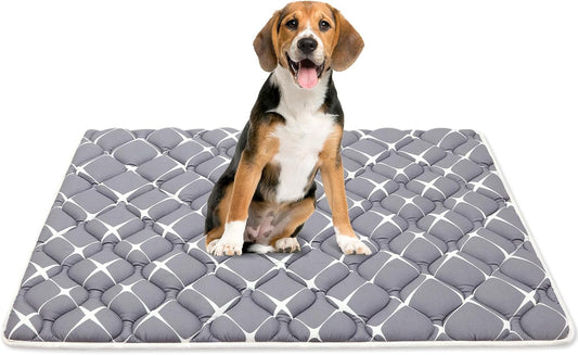 Bubble bear Dog Crate Pad - Ultra Soft, Washable Crate Mat, Anti-Slip Kennel Pad for Small/Medium/Large Dogs, Dark-Hued 