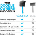 The Doodle Brush Slicker Brush Dog Poodle Brush Detangler, Extra Long Pin