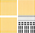 TNZMART 2.6 FT Dog Agility Obstacle Course Backyard Set Wave Poles and Adjustble Hurdles Training Exercise Equipment for Dogs (Pack of 6 Yellow)