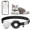 Cat Tracker, Cat Tracker Collar with Safety Elastic Buckle, Works with Any Collar,Compatible with Apple Find My App (Only iOS), No Monthly Fee, Waterproof, Black
