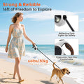 LULUPET 16Ft Retractable Dog Leash with LED Light, Heavy Duty Leash for Medium Dogs (20–66 lbs), 360° Tangle-Free, Built-in Poop Bag Dispenser