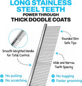 The Doodle Brush Metal Dog Combs for Grooming Matting, Finishing Comb