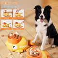 Dog Interactive Treat Dispenser, 2026 New Yellow Duck Cat Treat Dispenser with Button, Slow Treat Feeding Dispenser for Small & Large Cats Dogs