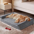 BFPETHOME Orthopedic Washable Dog Beds Large Sized Senior Dog for Comfy Sleeping with Removable Cover, Waterproof Big Soft Pet Couch Bed for Dogs Rerlax