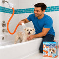 Rinseroo Dog Shower Attachment Hose – Slip-On Pet Sprayer with 6ft Hose – No Tools Handheld Dog Bathing & Grooming Showe