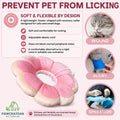 Pawcratean Adjustable Comfy Flower Style Elizabeth Collar for Cats Puppies Soft Recovery Cone Pet Protective Neck Collar (Pink, Small)