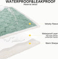 Luciphia Waterproof Dog Blanket, Leakproof Large Pet Blanket for Couch Sofa Bed Furniture Cover Protector, Washable Soft Sherpa Fleece with 3D Jacquard, Cozy Calming Reversible,Sage Green, 85"x57"