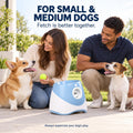 HADIZA Automatic Ball Launcher for Dogs, Rechargeable Thrower Machine, Adjustable 10/20/30 ft Range, 6 Mini 2 Inch Tenni