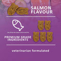 Nutridog Hairball Treats for Cats - Hairball Remedy Chews with Omega 3&6, Psyllium Husk, Zinc & Biotin - Salmon Flavor for Hairball Control, Digestive Health & Skin Support, 100ct