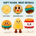 3 Pack Catnip Toys for Cats, Plush Cat Toys with Bells, Cute Fast Food Cat Toy Set with Hamburger, French Fries & Cheese