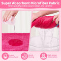 SlowTon Dog Bathrobe Drying Coat – Super Absorbent Microfiber Towel Wrap with Adjustable Collar & Belly Strap, Fast Drying Bath Robe for After Bath Swim, for Large, Medium, Small Dogs (Pink M)