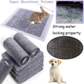 kathson Rabbit Pee Pads Disposable Cage Liners 50PCS All Absorb Black Carbon Odor Control Bunny Training Accessories wit