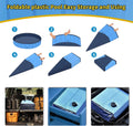 CACSPS Foldable Dog Pool, 32" x 8" Kiddie Pool with Hard Plastic, Non-Slip Dog Bath Tub for Outdoor Backyard, Collapsible Dog Swimming Pool for Kids Dogs Pets (Blue)
