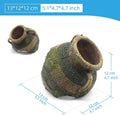relaqcc Aquarium Decor Ruins Leaning Vase Hideaway Cave, Betta Fish Tank Accessories for Goldfish, Shrimp, Conch, Cichli