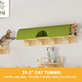 Cat Wall Shelves, 18-in-1 Cat Wall Furniture Set w/Tunnel & Bridge