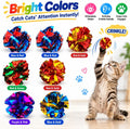 QUVOVID Cat Crinkle Ball Toys 10 Packs for Indoor Cats to Kill Time and Keep Fit, 2.3 Inch Colorful Mylar Crinkle Balls Attract Cats to Swat, Bite, Hunt, Interactive Toys for Cats and Kittens
