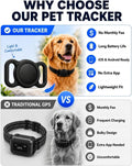 GPS Dog Tracker Collar Pet Finder Tag - No Subscription Real-Time Tracking