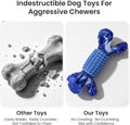 BoYoYo Indestructible Dog Chew Toys for Aggressive Chewers, Tough Dog Toys for Large& Medium Dogs, Dogs Chew Bones Long 