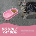 PAWISE Small Cat Litter Box,14.3 x 10.6 x 2.5 Kitten Litter Box Starter Kit,Low Entry Baby Kitten Training Litter Box with Scoop, Bowls,Cat Mouse Toy and Ball Toy,First Catty Owner Essentials(Pink)