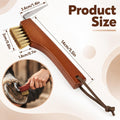 Horse Hoof Pick, Stiff Bristled Brass Wire Brush with Wooden Grip
