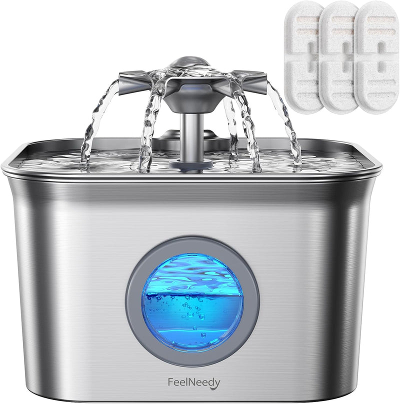 Cat Water Fountain Stainless Steel: 99oz/2.8L Auto Pet Drinking Fountain