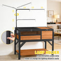 Aivituvin Tortoise Habitat Turtle Enclosure, Wooden Tortoise House Reptile Cage for Small Animals, Reptile Tank with Lar