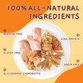 Jungle Calling Long Lasting Dog Chews for Medium Large Dogs, Chicken Wrapped Beef Tendon Braid Bones - Rawhide-Free Hip and Joint Support Treats with Glucosamine