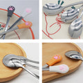 Cat Dog Food Can Spoons | 3 PCS | Stainless Steel Pet Wet Food Spoon | Cute Cat Claw Silicone Mixing Spoon | White, Gray and Orange