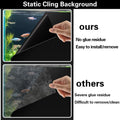 Black Aquarium Background Film, Static Cling PVC, 11.8" H × 39" W