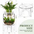 Thenshop 1.07 Gal Elliptical Cylinder Aquaponic Fish Tank Planter with Base