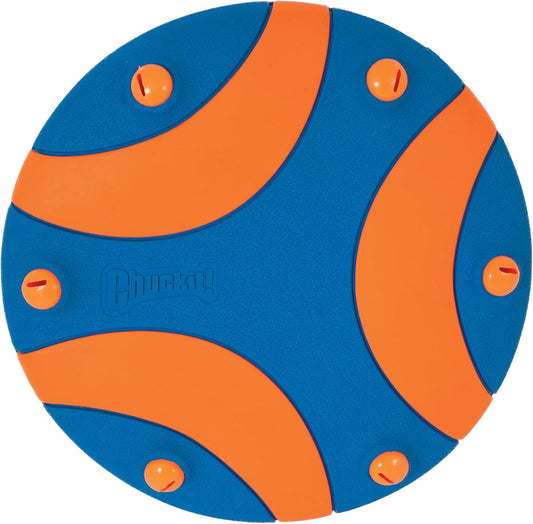 Chuckit! Whistle Flight Fetch Toy, Orange/Blue, for Medium to Large Dogs