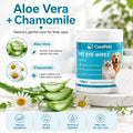 Eye Wipes Textured for Tear Stains, 100 Count Pet Tear Stain Remover Pads for Dogs and Cats, Gentle Eye Cleaning Wipes w
