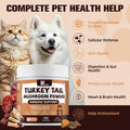 Mushroom Supplement with Probiotics for Dogs & Cats, Turkey Tail Mushroom for Pets - Mushroom Powder for Immune Boost & Overall Health- Partner Guard for Dogs Lumps and Bumps
