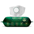 Bark & Clean Dog Wipes for Paws and Butt, 50 Count, Extra Large, Thick 8.5" x 9" Hypoallergenic Bamboo Puppy Compostable Cleaning & Deodorizing Grooming Wipes with Lavender