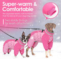 AOFITEE Dog Coats for Medium Dogs Warm Full Body Dog Jacket with Harness, M