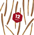 Best Bully Sticks 12 Inch Odor-Free Bully Sticks for Dogs - 12 Count (Pack of 1) - Natural Grass-Fed Beef, Easily Digest