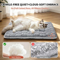 Self Warming Cat Bed for Indoor Cats, Soft Faux Rabbit Fur Mat