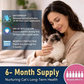 Cat Dewormer Topical Flea & Tick for Cats & Kittens, Monthly for Cats Over 1.5 lbs & 8 Weeks or Older, 6 Doses Supply Fa
