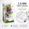 Jumping Spider Enclosure,DIY Insects Habitat,Small Reptile Terrarium Glass House Accessories Set,with Jumping Bridge Hid