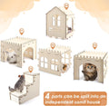 Bissap Wooden Rabbit Hideout Castle, Extra-Large Habitat Hut for Small Pet