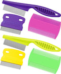 Boao 6 Pack Flea Comb Pet,Pink, Green, Purple, Yellow