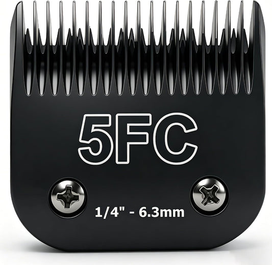 5FC Pet Dog Grooming Steel Blades Compatible with Andis Wahl Oster Clippers