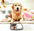 Licking Mat for Dogs & Cats with Suction Cups, 1 Pack Square Dog Slow Feeder Lick Pat for Anxiety Relief & Boredom, Dog 