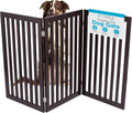 INTERNET'S BEST Dog Gate Indoor Freestanding Pet Barrier, Folding Wood Dog Fence, Extra Wide Doorway Puppy Gate, Indoor 