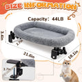 Lewtemi Bedside Pet Bed, Hanging Cat Hammock Attached to Bed or Desk