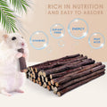 Bissap Apple Sticks for Rabbits, Natural Bunny Chew Toys and Treats for Chinchilla Guinea Pig Hamster Gerbil Small Anima